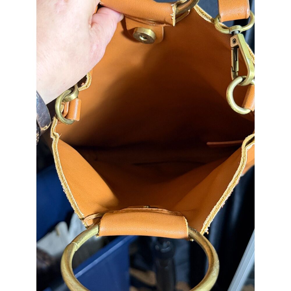 Street Level Brass O-Ring Crossbody Bag.